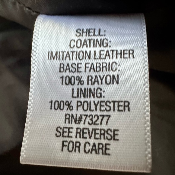 Apt. 9 Women’s Black Faux Leather Jacket. Like new condition - Picture 5 of 6